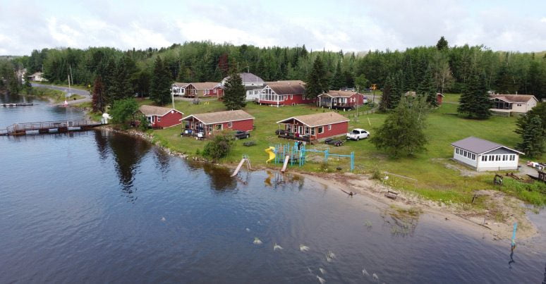 Aerial View Of Cabins Large Aspect Ratio 774 403
