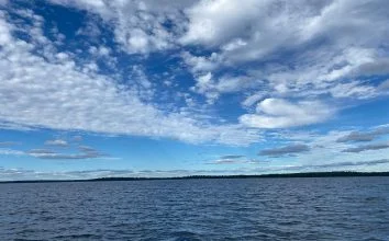 Beautiful Cloudy Day Over The Water
