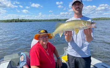 Father And Son Giant Walleye Catch