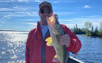 Guest With Huge Walleye Catch